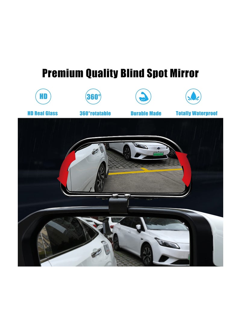 Generic Universal Adjustable HD Glass Wide Angle Side Rearview Mirror with Blind Spot Mirrors - Auxiliary Car Side Mirrors for Enhanced Visibility and Safety  - Image 4