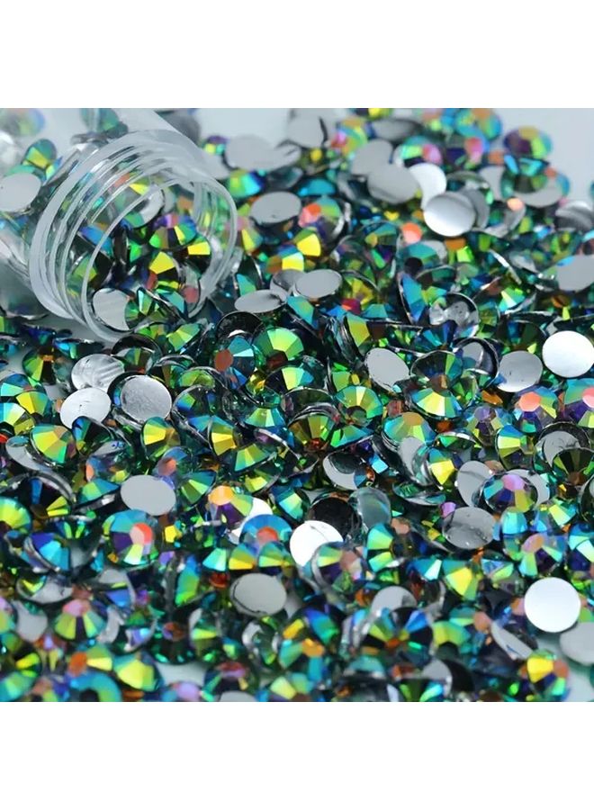 Resin Flat Back Rhinestones Black AB 5mm 1500pcs For Nail Art Clothing Handmade DIY Crafts - Image 2