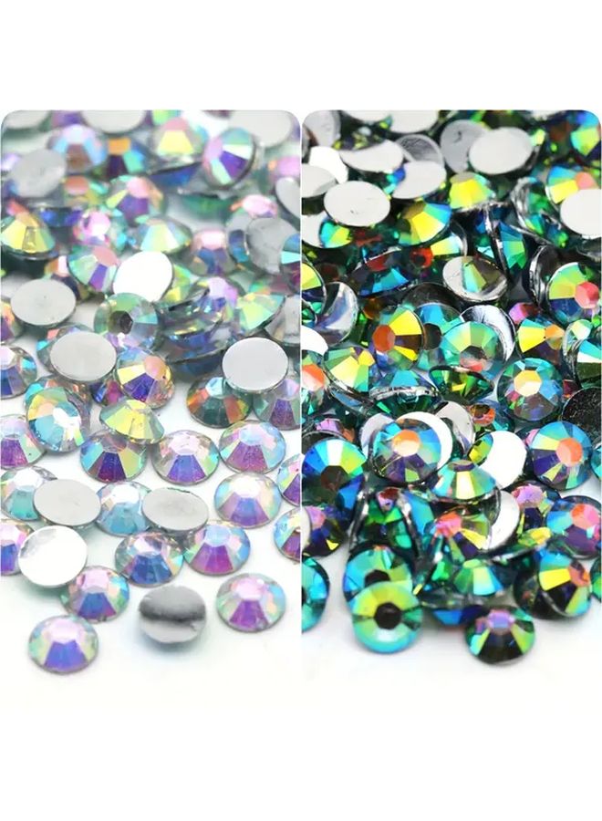 Resin Flat Back Rhinestones Black AB 5mm 1500pcs For Nail Art Clothing Handmade DIY Crafts - Image 1