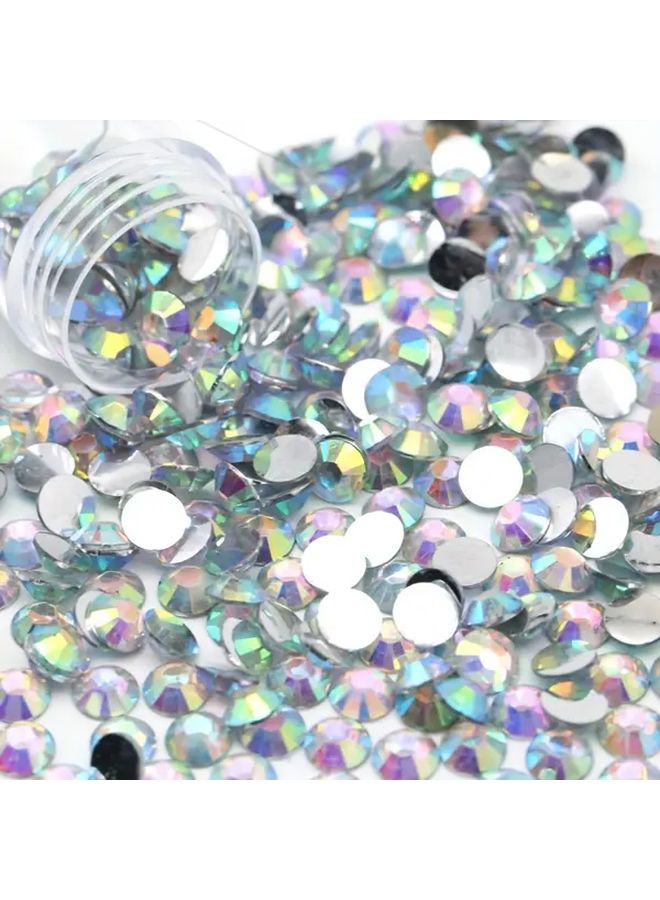 Resin Flat Back Rhinestones Black AB 5mm 1500pcs For Nail Art Clothing Handmade DIY Crafts - Image 3