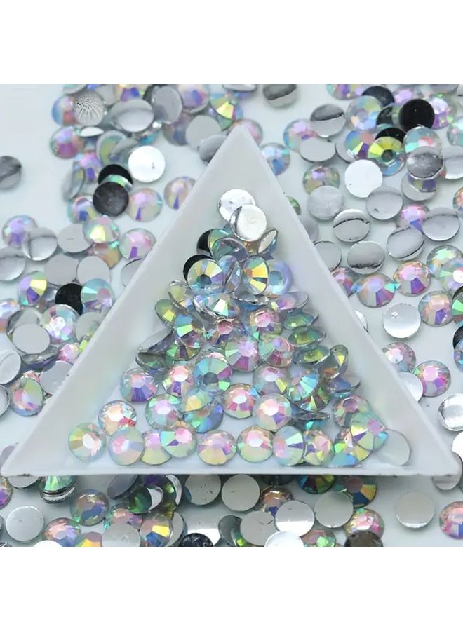 Resin Flat Back Rhinestones Black AB 5mm 1500pcs For Nail Art Clothing Handmade DIY Crafts - Image 5