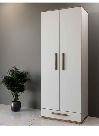 White and brown double-door wardrobe and wardrobe - DLB03 - pzsku/ZCA7682DBA672BC04F154Z/45/_/1723459160/eda4e703-d8b0-41a6-b393-c60dc658d900