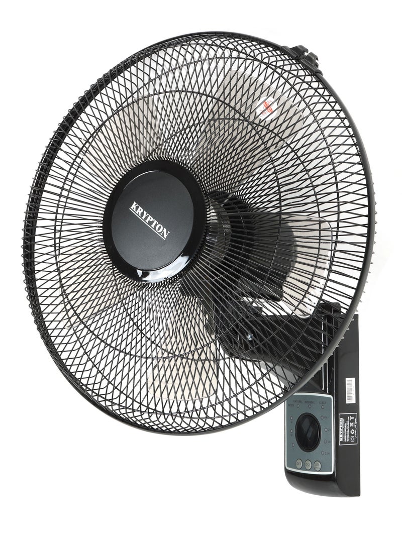 KRYPTON 16 inch Wall Mounted Oscillating Remote Control Electric Cooling Fan - Image 1