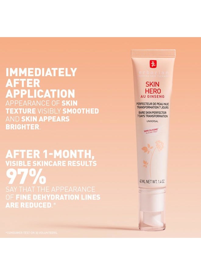 erborian Skin Hero with White Ginseng, Facial Concealer and Makeup Primer - Non-Tinted Bare Skin Perfecting Face Moisturizer Smooths, Blurs & Illuminates Skin - Silicone Free Korean Skincare  - Image 3