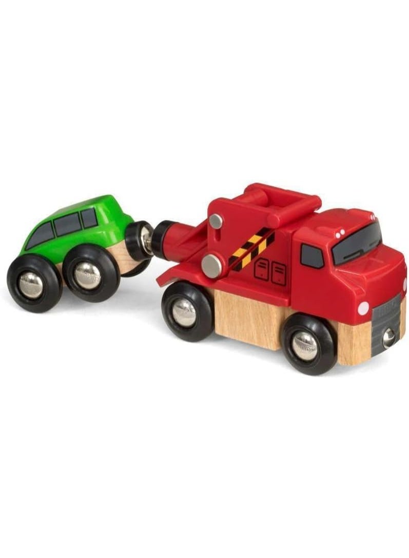 BRIO World 33528 - شاحنة سحب موثوقة - ملحق قطار خشبي للأطفال من عمر 3 سنوات فما فوق | اقتران مغناطيسي | متوافق مع ألعاب السكك الحديدية الأخرى | خشب الزان معتمد من FSC - Image 3