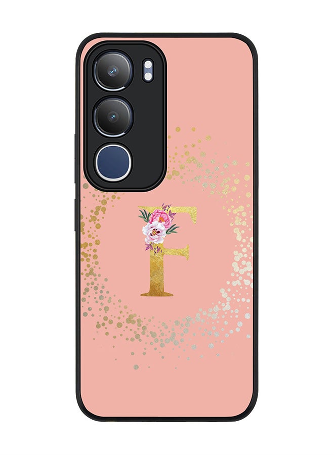 Stylizedd For vivo Y19s / Y19s Pro Case,Slim fit Camera Protection, Shockproof Thin Phone cover  - Custom Monogram Floral - F  (Rose Pink )