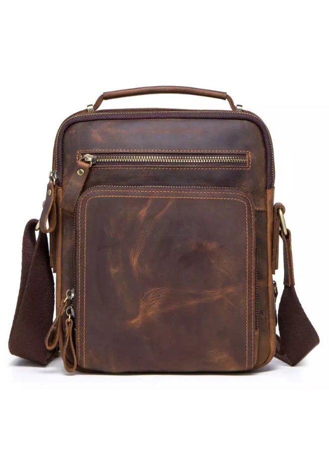 Goolink GL22613 Vintage Leather Crossbody Bag - Premium Multi-Pocket Shoulder Bag for Men - Image 4