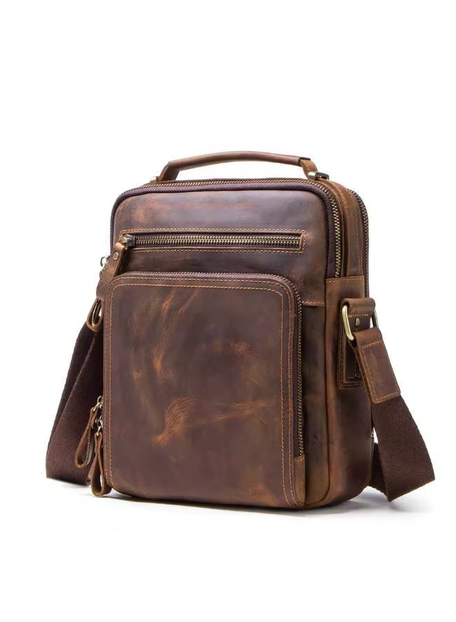 Goolink GL22613 Vintage Leather Crossbody Bag - Premium Multi-Pocket Shoulder Bag for Men - Image 5