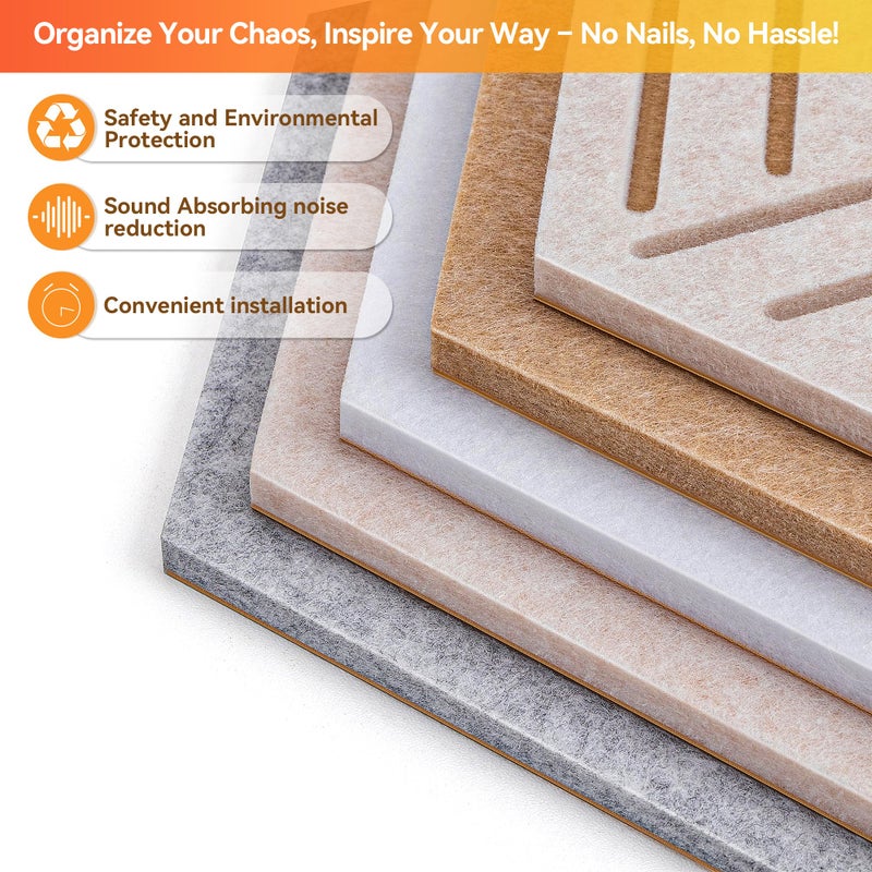 AIBOVI Fwpelt 12'' Large Hexagon Cork-Bulletin Board Tiles Adhesive 10 Pack Frameless Corkboard Hexagonal Prayer Vision Cork Board for Office Wall Decor, Hex Tack Pinboard with 30 Push Pins - Image 2