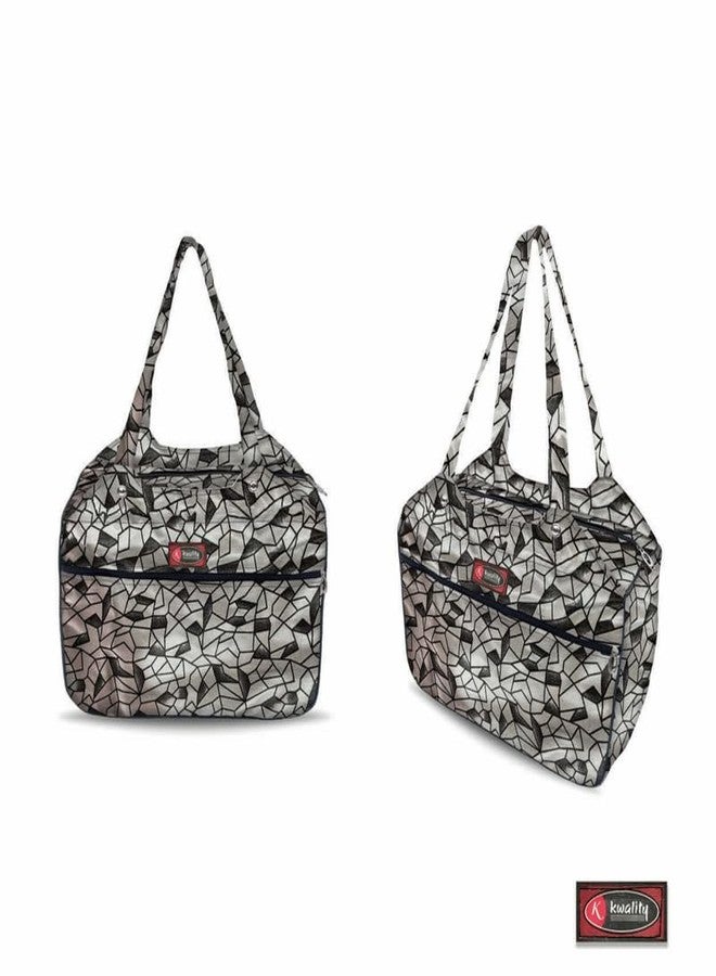 Temoli Handbag or Travel Bag for carrying things or also used as a office bag or college bag,Trangle & Grey,4 Pcs - Image 4