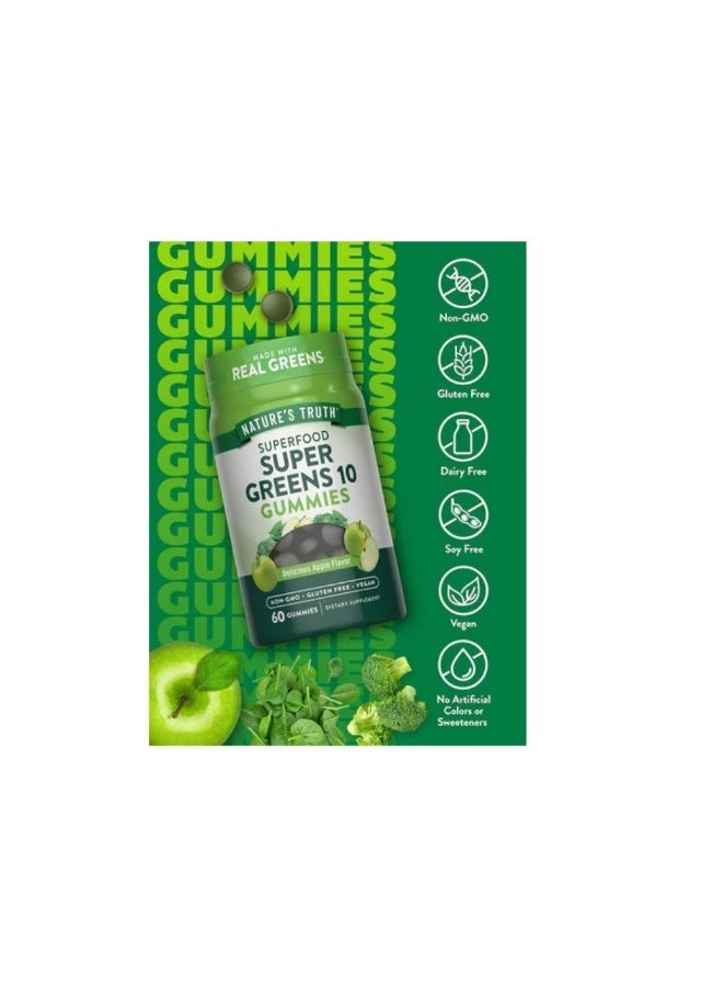 Nature's Truth Super Greens 10, 60 Gummies - Image 5