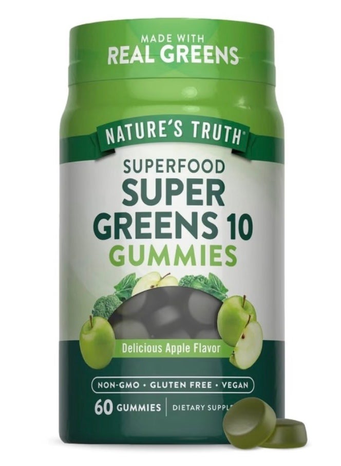 Nature's Truth Super Greens 10, 60 Gummies - Image 1