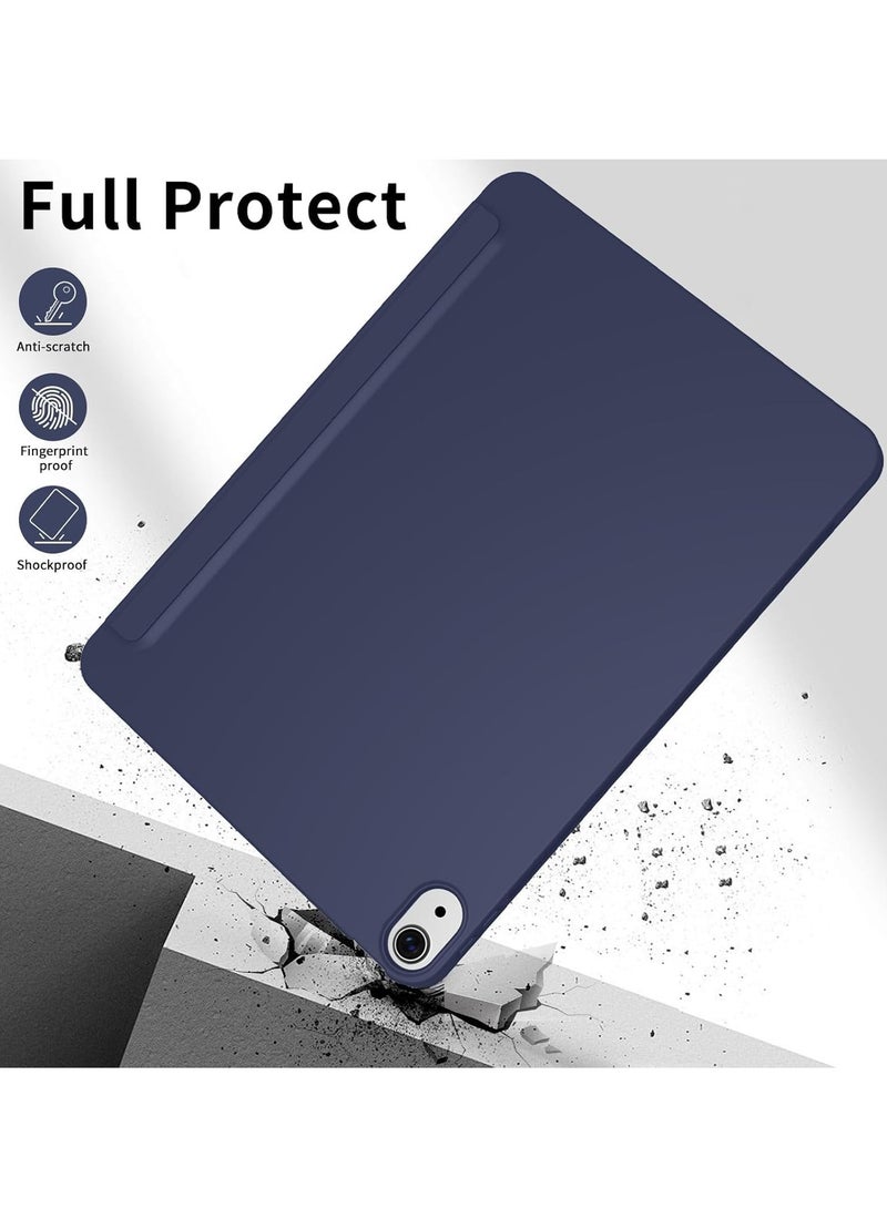 ELTRAZONE حافظة لجهاز iPad Air 11 بوصة M2 2024، تناسب أيضًا iPad Air الجيل 5/4 10.9 بوصة (2022/2020) – غلاف ذكي رقيق وخفيف الوزن مع خاصية النوم/الاستيقاظ التلقائي، ظهر TPU ناعم، إغلاق مغناطيسي، حماية كاملة لجهاز iPad باللون navy - Image 5