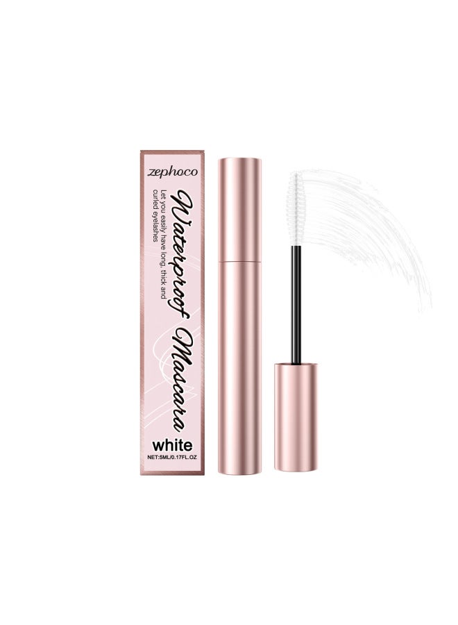 zephoco White Mascara – Natural Lengthening, Smudge-proof, Clump-free, And Portable For Effortless Root Care - Image 1