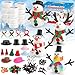 wookidel 12Pack Build a Snowman Kit Snowman Crafts for Kids Molding Clay Snowman Building Kit Christmas Stocking Stuffers for Kids and Adults Christmas Ornament Gift - Image 3