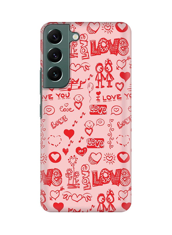 Stylizedd Case for Samsung Galaxy S22 5G Slim Snap Classic Series Shield Matte Finish Print - Love Doodle - Image 1