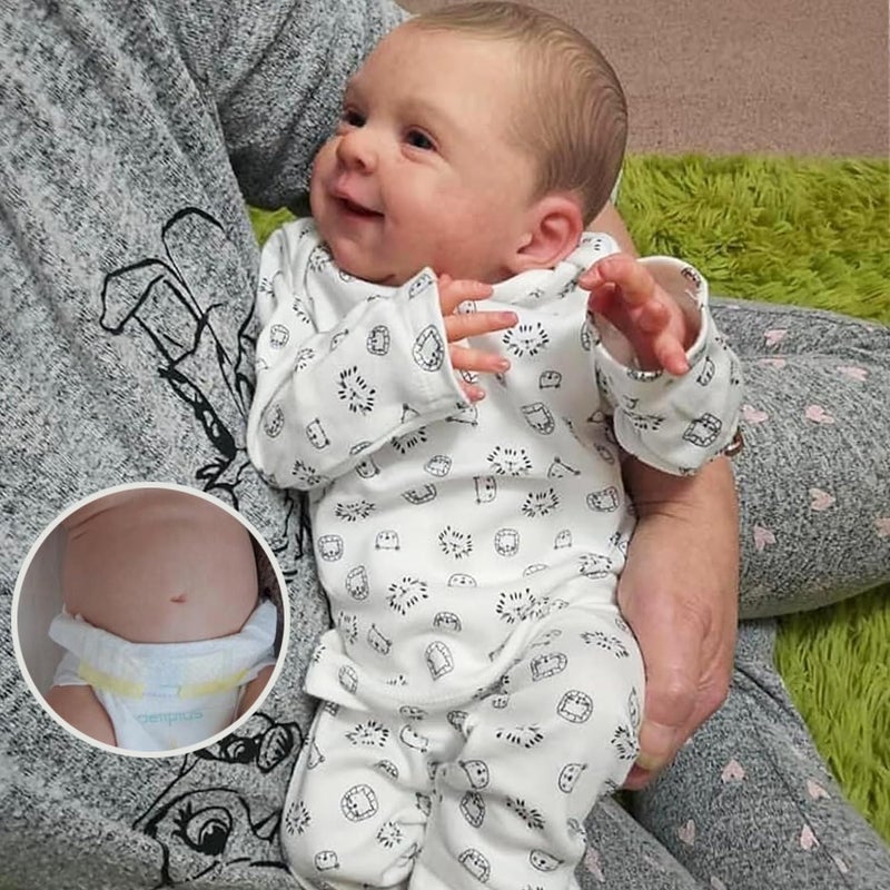 Zero Pam Full Silicone Baby Doll 18 Inch Real Life Baby Dolls Silicone Full Body Boy Lifelike Babys Reborn Boy Soft Vinyl BodyRealistic Anatomically Correct Reborn Doll for Kids - Image 3