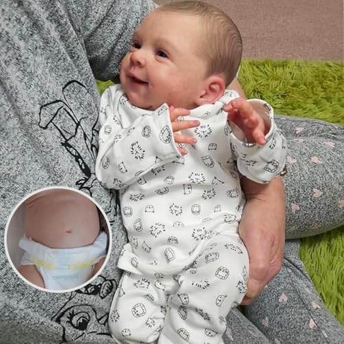 Zero Pam Full Silicone Baby Doll 18 Inch Real Life Baby Dolls Silicone Full Body Boy Lifelike Babys Reborn Boy Soft Vinyl BodyRealistic Anatomically Correct Reborn Doll for Kids - Image 1
