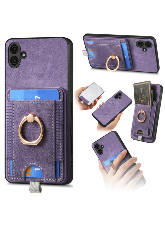 S-TOP Case For Samsung Galaxy A05 Retro Splitable Magnetic Card Bag Leather Phone Case - Image 1