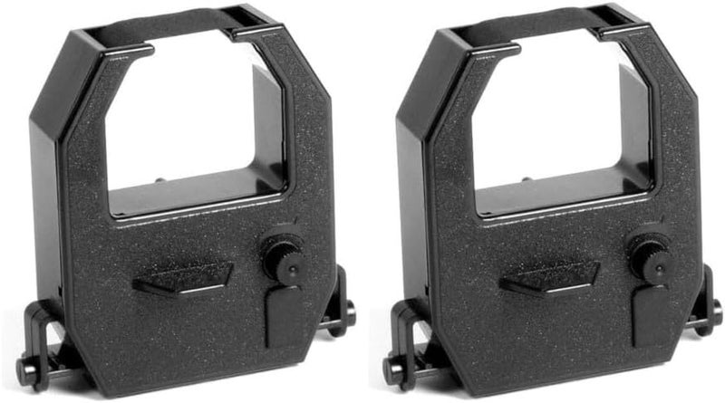 COMPUMATIC (2 pack) Replacement Ribbon Fits Amano PIX And TCX Time Recorders, Black Ink, Fits All Models Including PIX 10/15/20/21/25/35/28/55/75/95/200/3000/4000 And TCX 11/21/22/35/45/85/88/90 - Image 1