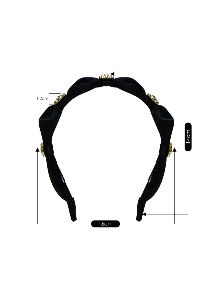 Alissa 1Pc Headband for Women's Hair Band for Ladies Hair Accessory Styling Hair Bands Black - Image 2