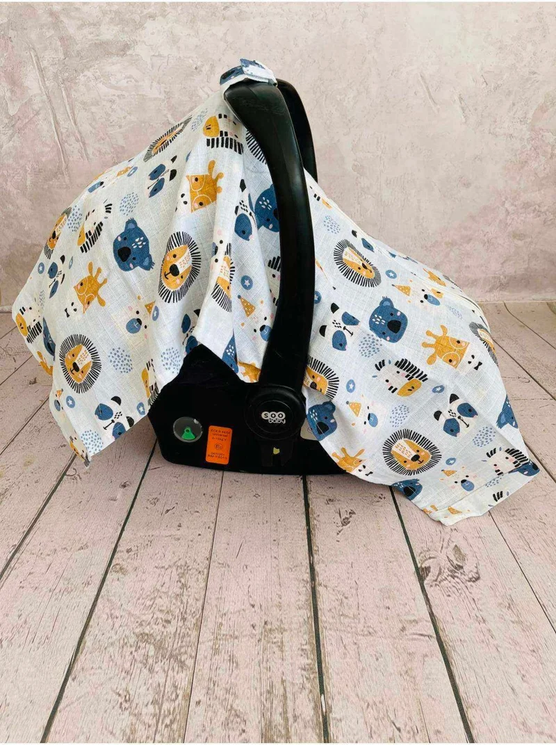 جونييروس Lovely Friend Muslin Stroller Cover with Zipper