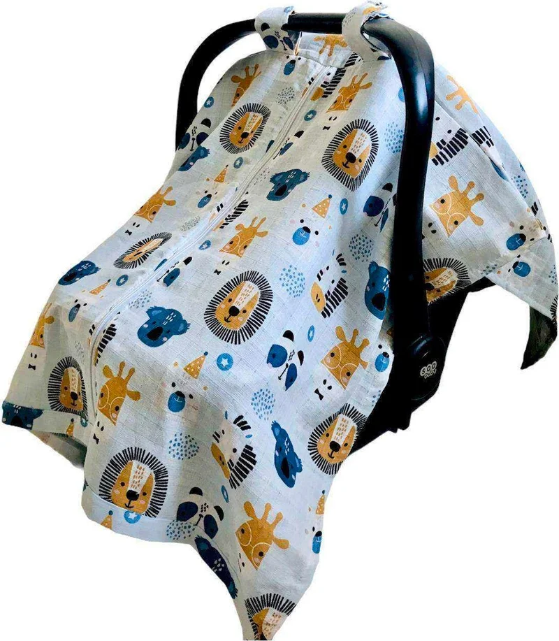 جونييروس Lovely Friend Muslin Stroller Cover with Zipper