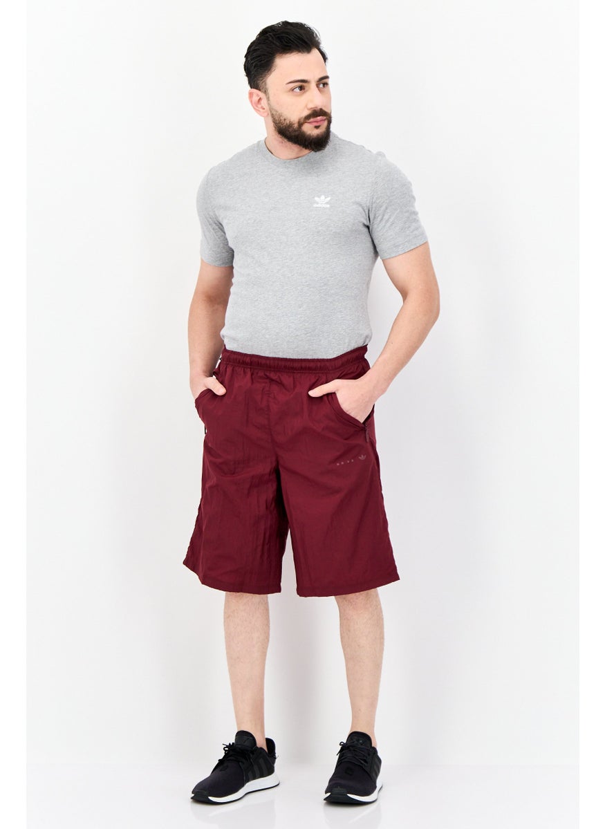 adidas Originals Men Sportswear Fit Training Metro Long Shorts, Maroon  - Image 4