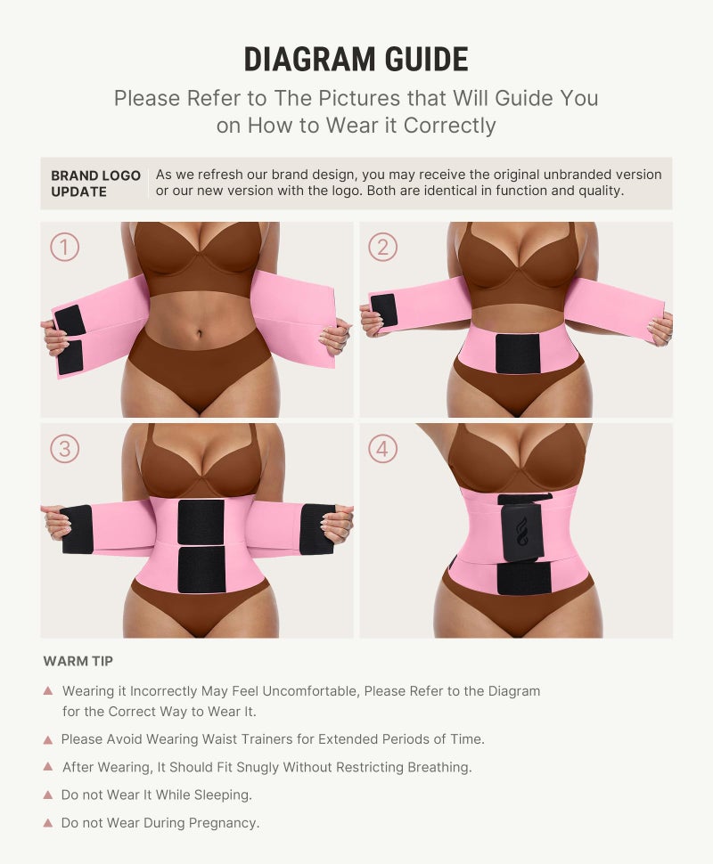 FeelinGirl Women Corset Workout Waist Trainer Belt Tummy Control Waist Cincher Sport Waist Trimmer Pink XL - Image 5
