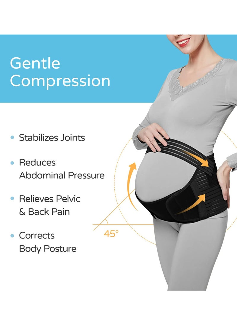 Meiyilan Belly Support Belt Pregnancy Support Belt Back, Belly Band, Breathable Belly Support Brace for Abdomen, Pelvis, Waist Back Pain, Adjustable 3-in-1 Maternity Belt for All Stages of Pregnancy  - Image 5