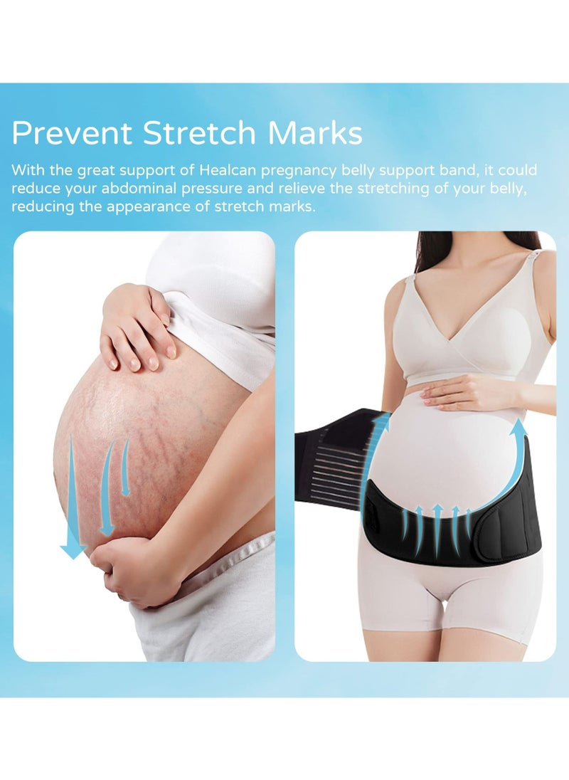 Meiyilan Belly Support Belt Pregnancy Support Belt Back, Belly Band, Breathable Belly Support Brace for Abdomen, Pelvis, Waist Back Pain, Adjustable 3-in-1 Maternity Belt for All Stages of Pregnancy  - Image 3