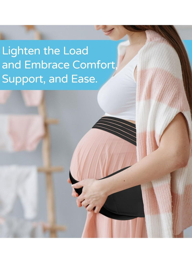 Meiyilan Belly Support Belt Pregnancy Support Belt Back, Belly Band, Breathable Belly Support Brace for Abdomen, Pelvis, Waist Back Pain, Adjustable 3-in-1 Maternity Belt for All Stages of Pregnancy  - Image 2