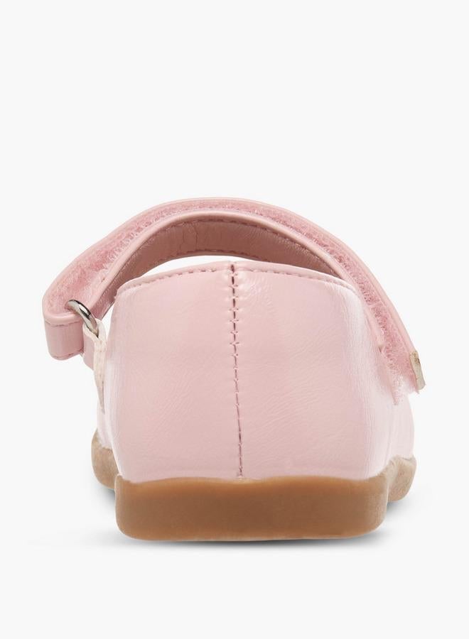 Barefeet Girls Floral Applique Hook and Loop Mary Jane Shoes - Image 5