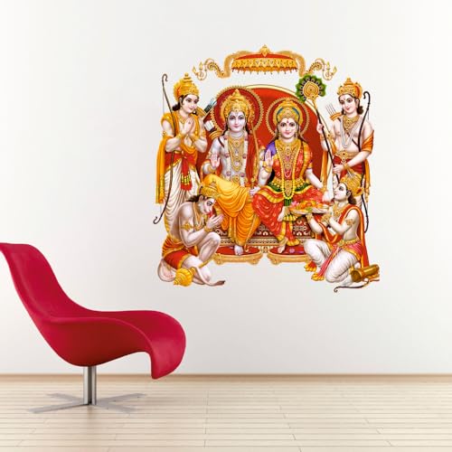 Akki Wold Lord Shree Ram Darbar Wall Sticker for Pooja Room, Living Room, Kids Room, Office (Size - 45CM X 41CM) - Image 2