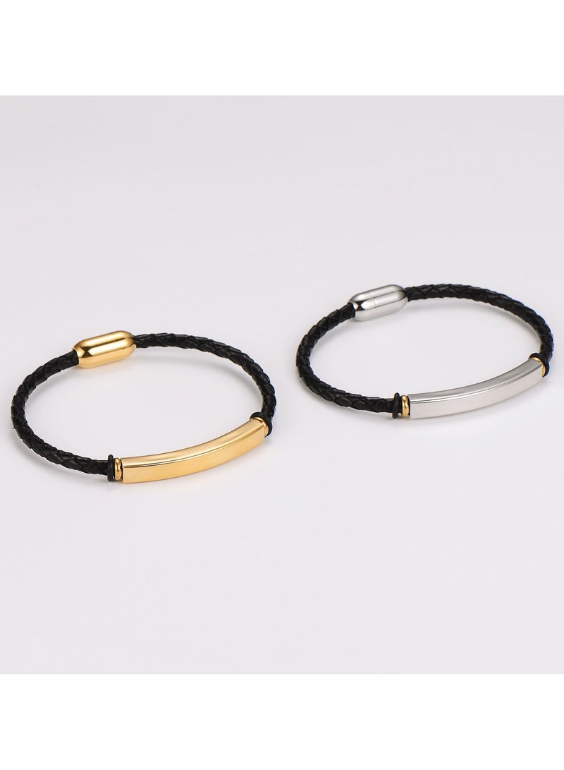 Mark Fairwhale سوار جلد حبل من الفولاذ التيتانيوم بسيط وعصري - Image 2