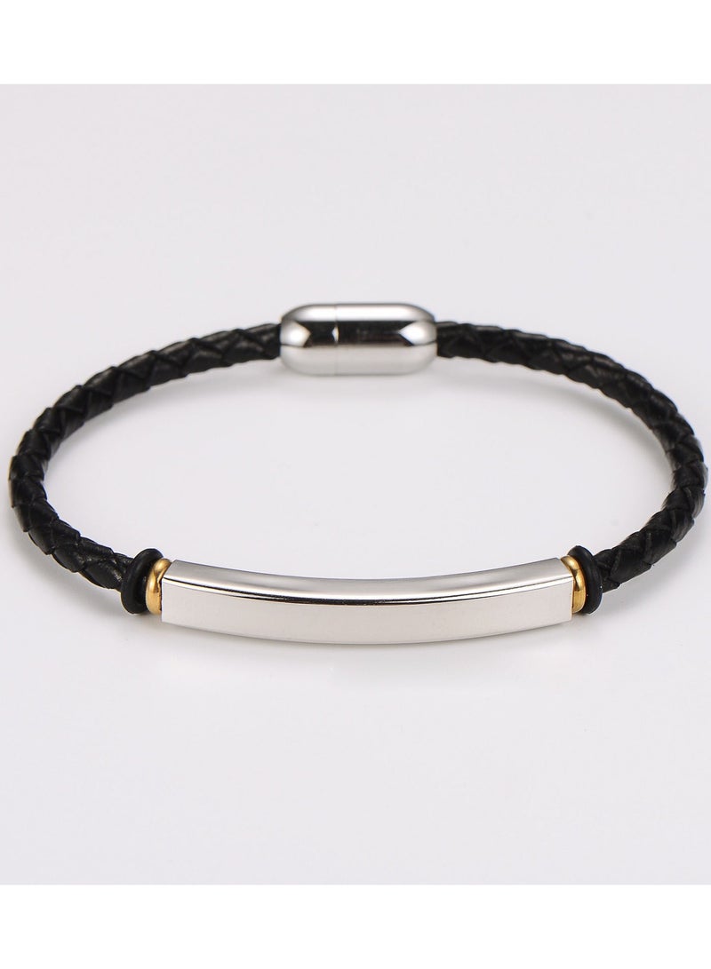 Mark Fairwhale سوار جلد حبل من الفولاذ التيتانيوم بسيط وعصري - Image 1