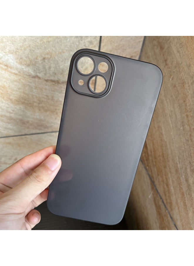 Generic - For Iphone 14 Transparent Mobile Phone Case For Iphone14plus Solid Color All-inclusive Pp Hard Case For Spot Wholesale-Color:Transparent Black (opp Hanging Bag Packaging Model Standard)-Applicable Model:For Apples 6 - Image 1