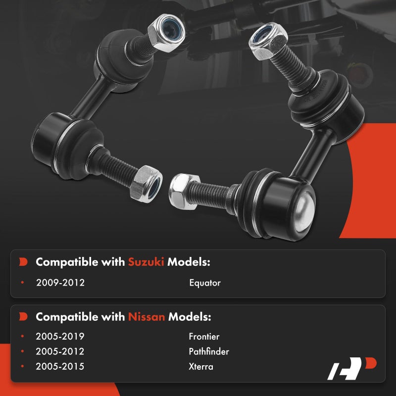 A-Premium 2 x Front Sway Bar Links Stabilizer Bar Links, Compatible with Nissan Frontier 2005-2019, Pathfinder 2005-2012, Xterra 2005-2015, Suzuki Equator 2009-2012 - Image 2