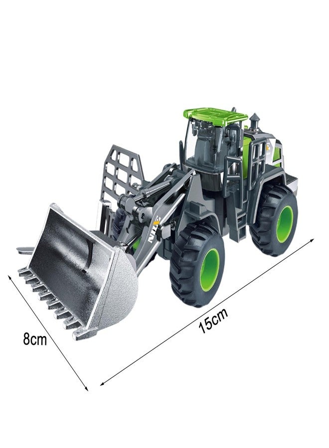 ISTOSY Unbreakable Alloy Head Engineering Vehicle Inertial Bulldozer for Kids Boys Friction Powered Excavator Construction Truck Toy Set with Realistic Shape Models - Image 2