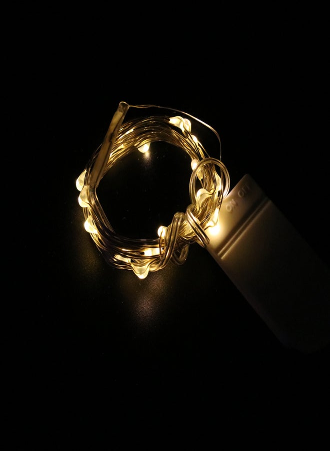ماركة غير محددة 2 متر/6.6 قدم مع 20 مصباح LED خرافي من الأسلاك النحاسية سلسلة ضوء LED أضواء القمر لعيد الميلاد وحفلات الزفاف  - Image 3
