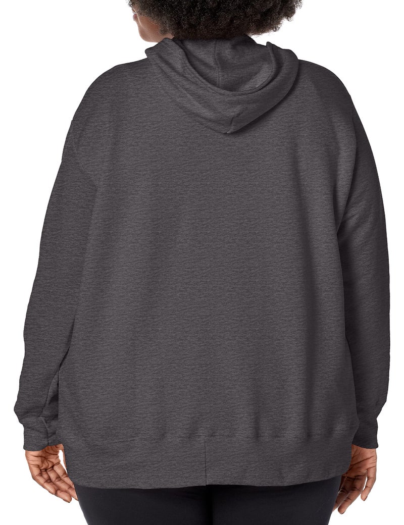 JUST MY SIZE womens Comfortsoft Ecosmart Fleece Full-zip Women's athletic hoodies, Slate Heather, 2X US - Image 2