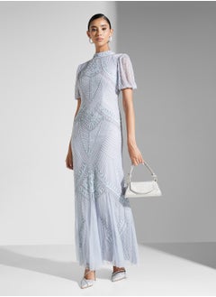 Amelia Rose Embellished Tiered Dress  - Image 1