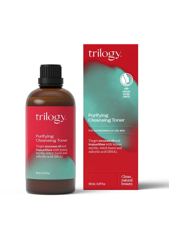 Trilogy Purifying Cleansing Toner For Combination & Oily Skin Target Excess Oil And Impurities With Lemon Myrtle Witch Hazel & Salicylic Acid (Bha) Made In New Zealand 5.07 Fl Oz (Pack Of 1) - Image 2