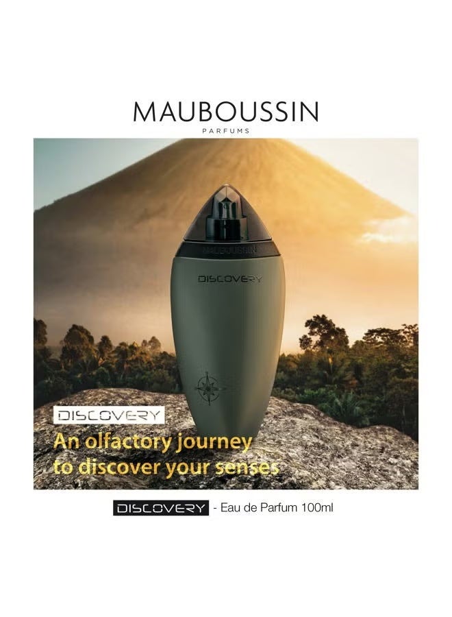 MAUBOUSSIN Discovery 100ml (3.3 Fl Oz) - Eau de Parfum for Men - Woody, Aromatic & Citrus Scents - Image 1