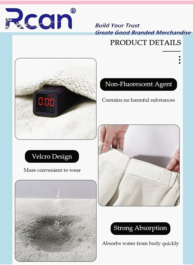 Rcan Women's Bathrobe Towel Hooded Shower Wrap Towel Dress Bathrobe Waffle Spa Towel Robes with Hood Quick Dry Lightweight Cover Up for Spa Bath and Gym Towel  - Image 4