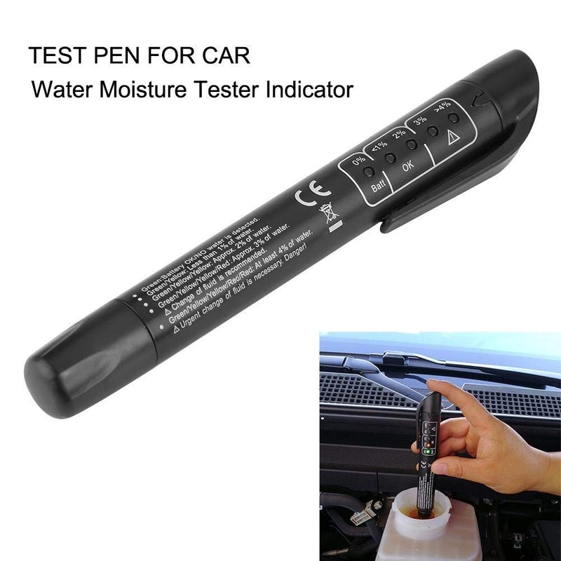 klarako Brake Liquid Tester Brake Fluid Liquid Tester Digital Brake Fluid Tester Oil Quality Check Pen Hydraulic Fluid Liquid Oil Moisture Analyzer Auto Brake Diagnostic Testing Tool With 5 LED Lights - Image 3