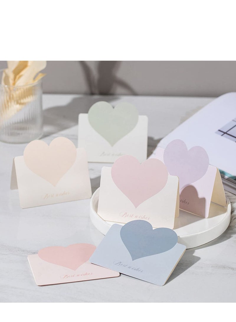 SYOSI Foldable Love Heart Greeting Cards, VAssorted Color Romantic Heart Blank Cards Note Card, Wedding Card Flower Card Birthday Card for all kinds of Greeting Card(30 Pcs) - Image 3