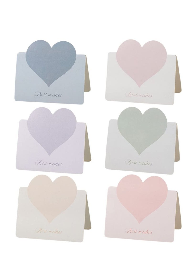 SYOSI Foldable Love Heart Greeting Cards, VAssorted Color Romantic Heart Blank Cards Note Card, Wedding Card Flower Card Birthday Card for all kinds of Greeting Card(30 Pcs) - Image 1
