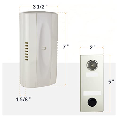 Newhouse Hardware 2-Note Mechanical Door Bell Chime and Door Button with Viewer, Silver - Image 2