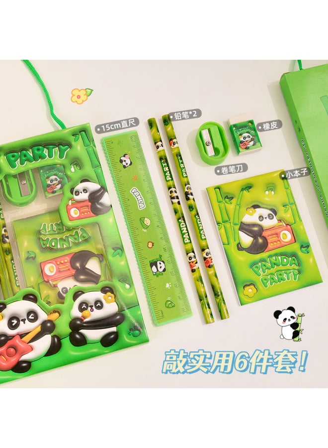HELPS Children's Pencil Stationery Six-piece Cartoon Student High-value Six-in-one Learning Suit Gift For The Opening Season - Image 3